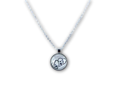 Preview: Abdruck-Schmuck Halskette Zwei Herzen Preview: Abdruck-Schmuck Halskette Zwei Herzen