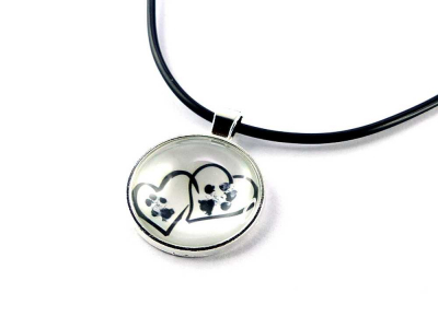 Preview: Abdruck-Schmuck Halskette Zwei Herzen Preview: Abdruck-Schmuck Halskette Zwei Herzen