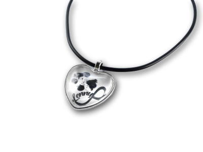 Preview: Abdruck-Schmuck Halskette Herz mit Infinity-Zeichen und Name Preview: Abdruck-Schmuck Halskette Herz mit Infinity-Zeichen und Name
