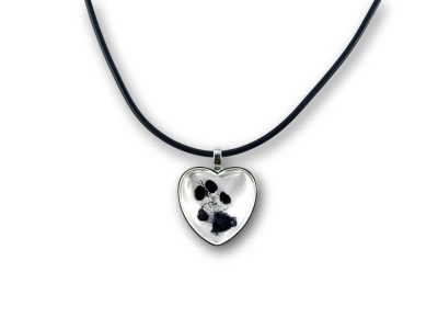 Preview: Abdruck-Schmuck Halskette Schwarze Pfote Herz Preview: Abdruck-Schmuck Halskette Schwarze Pfote Herz
