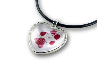 Preview: Abdruck-Schmuck Halskette Herz mit Roter Pfote Preview: Abdruck-Schmuck Halskette Herz mit Roter Pfote