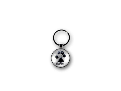 Preview: Abdruck-Schmuck Schlüsselanhänger rund mit Name Preview: Abdruck-Schmuck Schlüsselanhänger rund mit Name