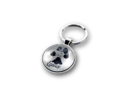 Preview: Abdruck-Schmuck Schlüsselanhänger rund mit Name Preview: Abdruck-Schmuck Schlüsselanhänger rund mit Name