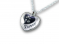 Preview: Abdruck-Schmuck Halskette Pfote und Name in Herz dunkel