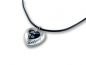 Preview: Abdruck-Schmuck Halskette Pfote und Name in Herz dunkel