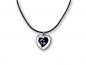 Preview: Abdruck-Schmuck Halskette Pfote in Herz dunkel