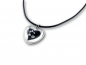 Preview: Abdruck-Schmuck Halskette Pfote in Herz dunkel