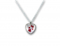 Preview: Abdruck-Schmuck Halskette Herz mit Roter Pfote