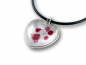 Preview: Abdruck-Schmuck Halskette Herz mit Roter Pfote