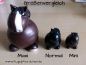 Preview: Größenvergleich Kugelpferdchen Maxi - Normal - Mini
