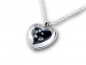Preview: Abdruck-Schmuck Halskette Pfote in Herz dunkel