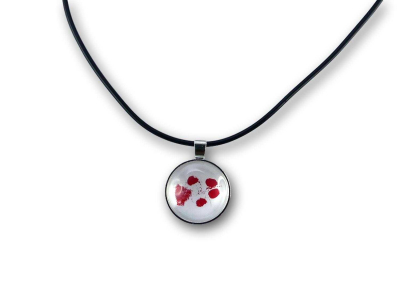 Abdruck-Schmuck Halskette Rote Pfote
