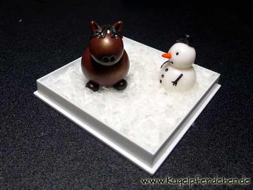 Beispiel für Schneemann-Box mit Kugelpferdchen
