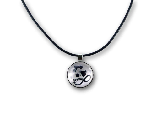 Abdruck-Schmuck Halskette mit Infinity-Zeichen und Name