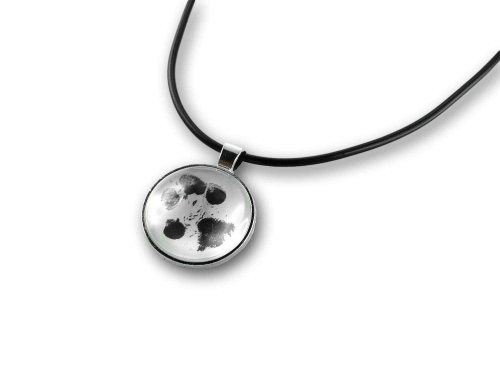 Abdruck-Schmuck Halskette Schwarze Pfote