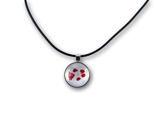 Abdruck-Schmuck Halskette Rote Pfote
