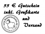 Grußkarte mit Gutschein 55 Euro