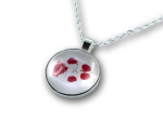 Abdruck-Schmuck Halskette Rote Pfote